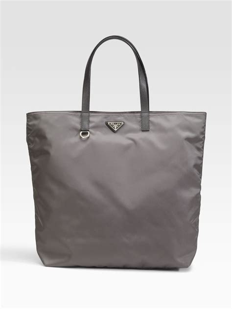 prada gray bag tote|Prada nylon tote bag black.